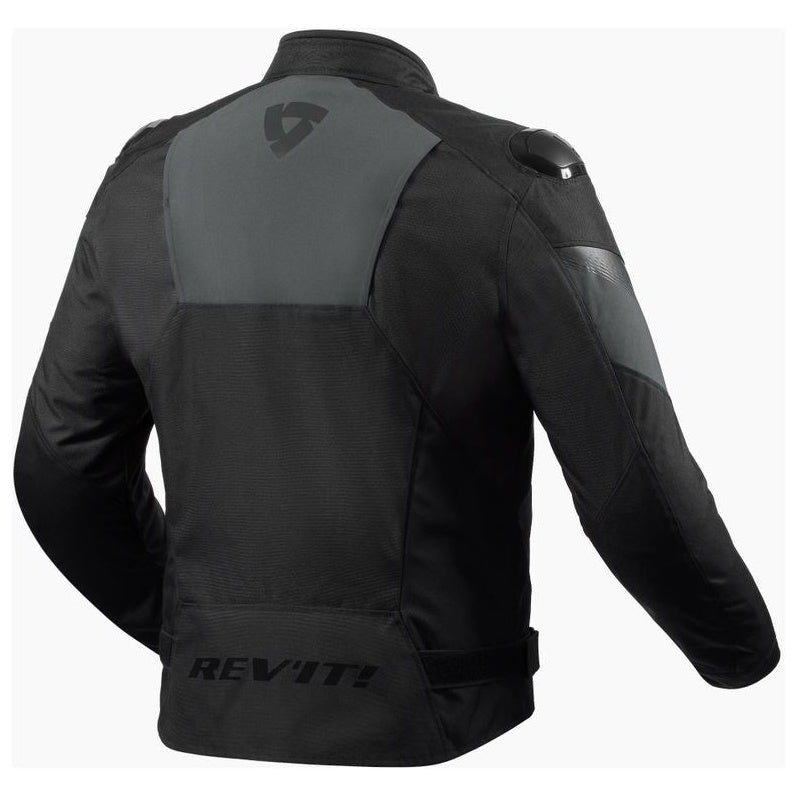 Revit Control H2O Textile Jacket Black / Anthracite - rear view