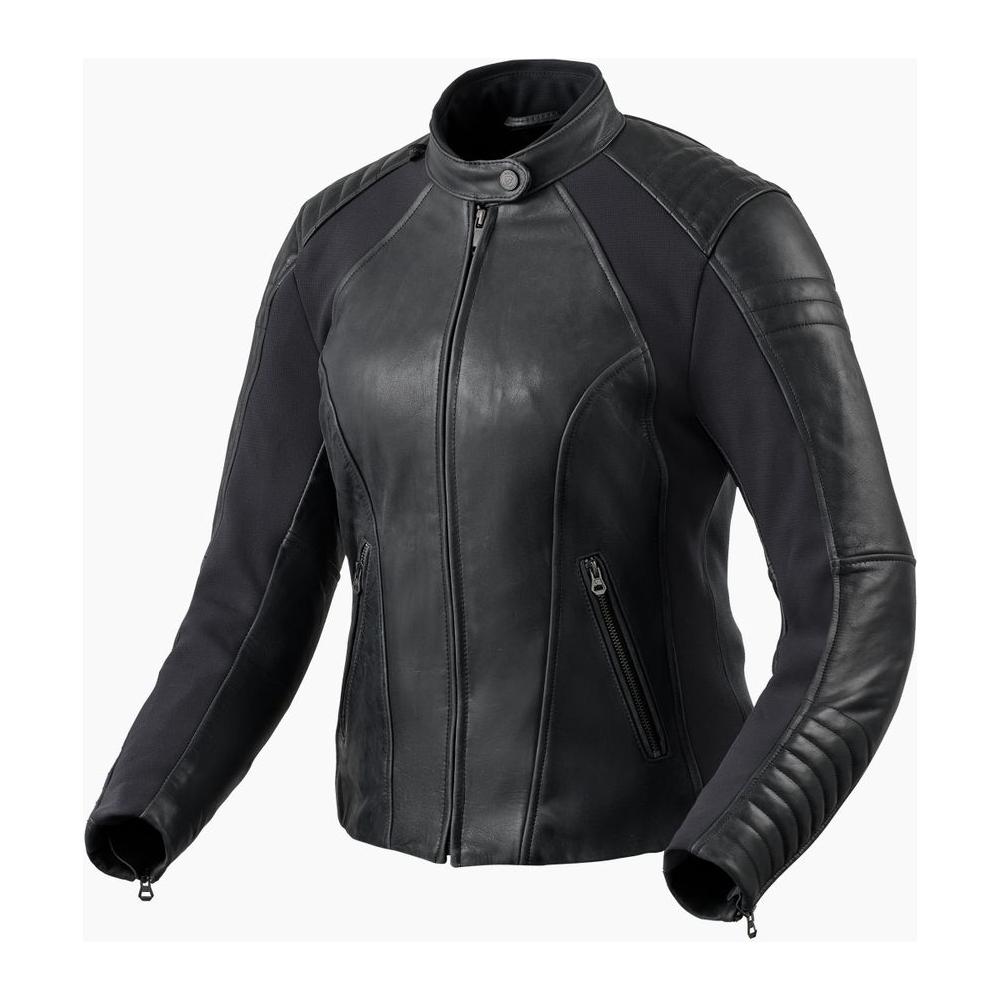 Revit Coral Ladies Leather Jacket Black