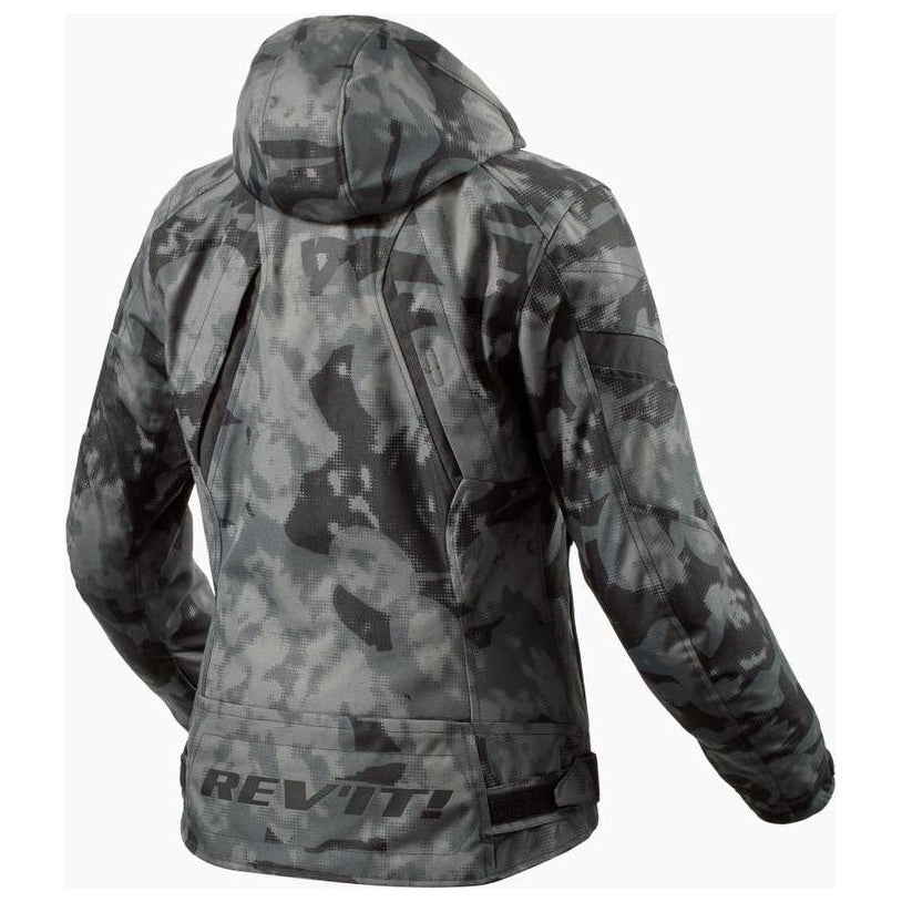 Revit Flare 3 H2O Ladies Textile Jacket Camo / Dark Grey - rear view