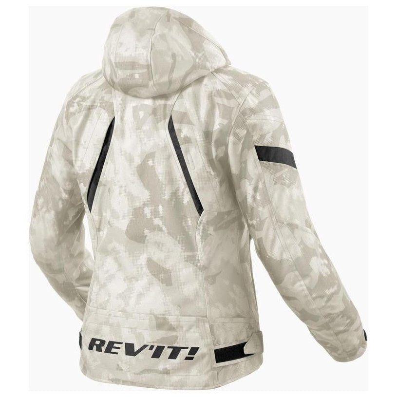 Revit Flare 3 H2O Ladies Textile Jacket Camo / Grey / White - rear view