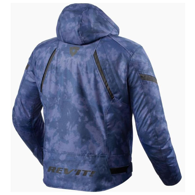Revit Flare 3 H2O Textile Jacket Camo / Blue - rear view