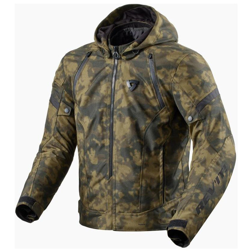 Revit Flare 3 H2O Textile Jacket Camo / Dark Green - front view