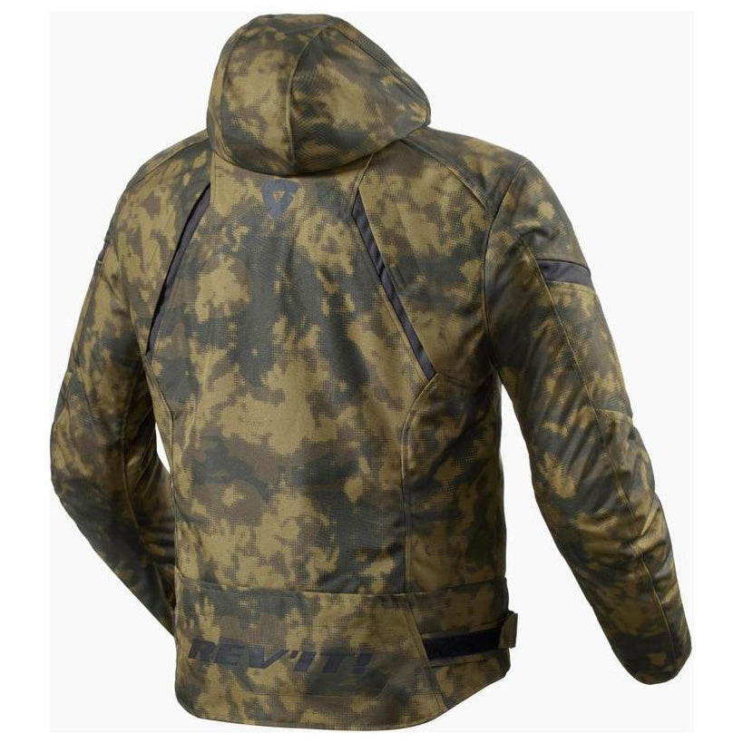 Revit Flare 3 H2O Textile Jacket Camo / Dark Green - rear view