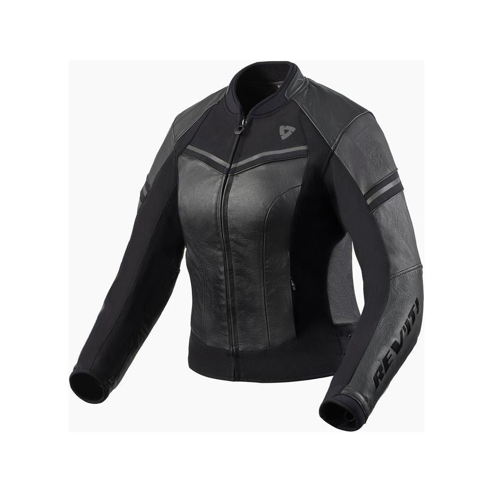 Revit Median Ladies Leather Jacket Black / Anthracite