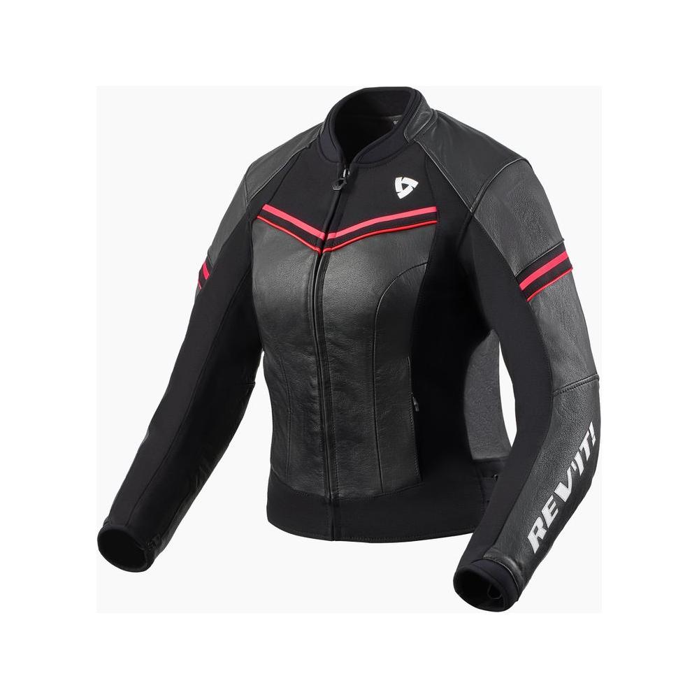 Revit Median Ladies Leather Jacket Black / Pink