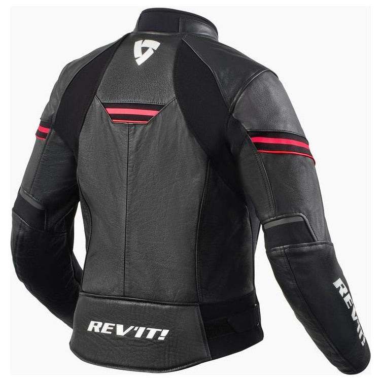 Revit Median Ladies Leather Jacket Black / Pink - rear view