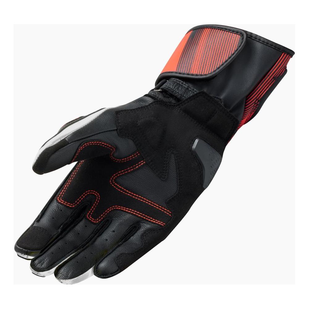 Revit Metis 2 Leather Gloves Black / Neon Red