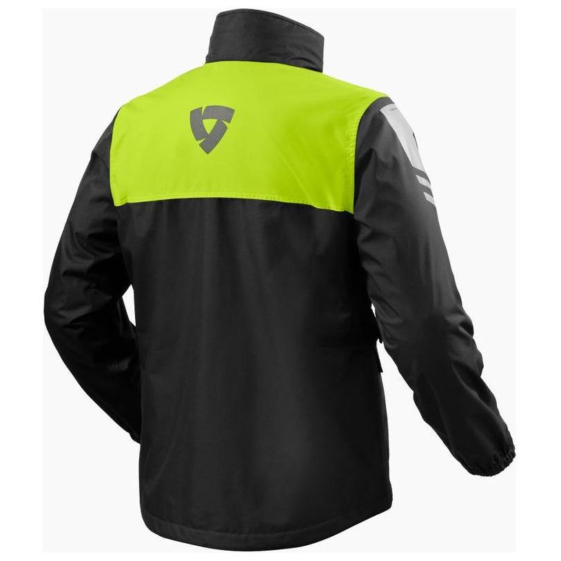 Revit Nitric 4 H2O Rain Over Jacket Black / Neon Yellow - rear view