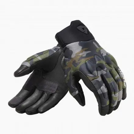 Revit Spectrum Short Riding Textile Gloves Camo Dark Green / Grey FREE UK Delivery, FREE 365 Day Returns | Moto Central