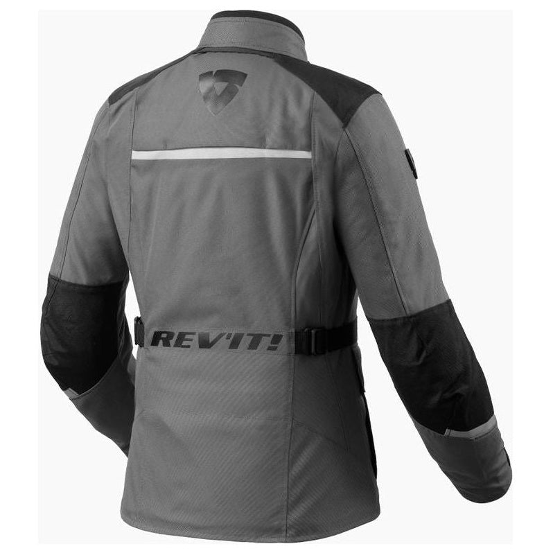 Revit Voltiac 3 H2O Ladies Textile Jacket Grey / Black, rear view