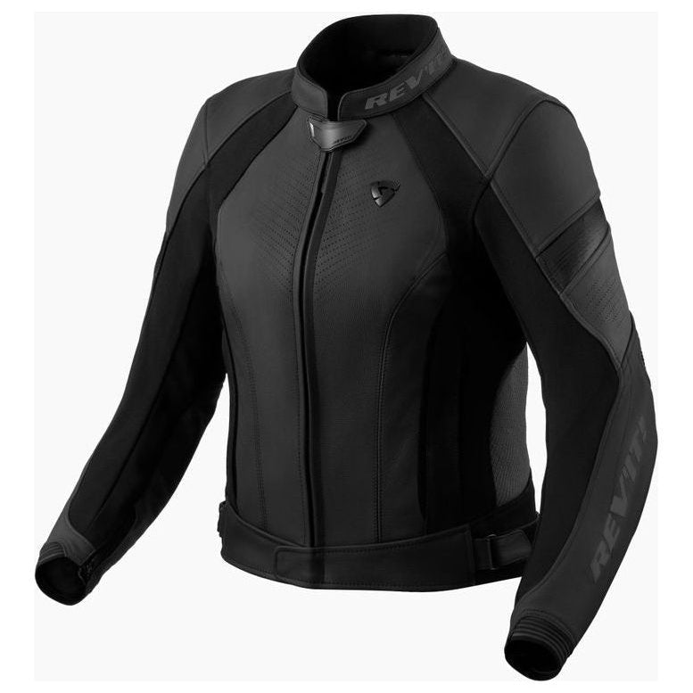Revit Xena 4 Ladies Leather Jacket Black / Anthracite, front view