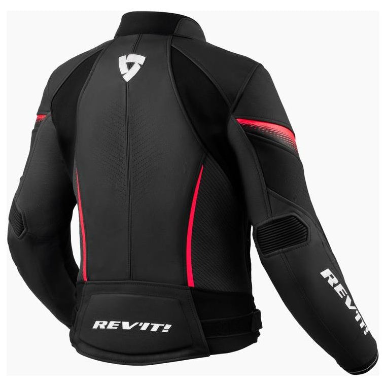 Revit Xena 4 Ladies Leather Jacket Black / Pink, rear view