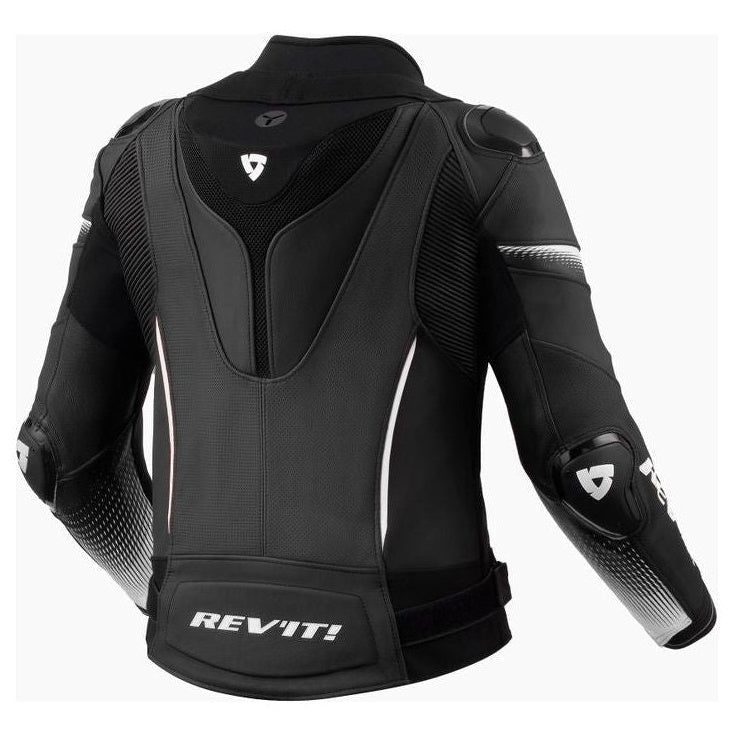 Revit Xena 4 Pro Ladies Leather Jacket Black / White, rear view