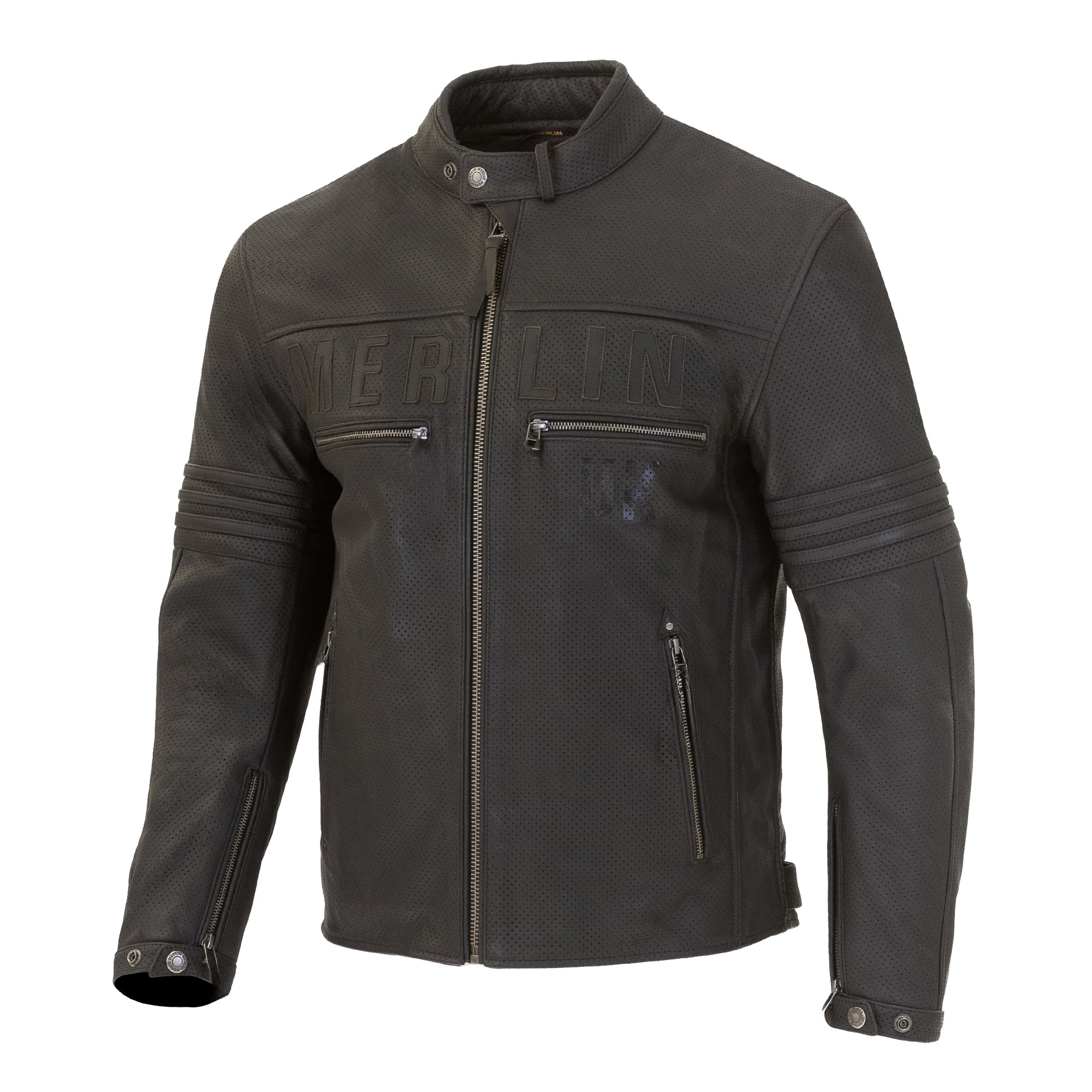 Merlin Revival D3O Leather Jacket Black FREE UK Delivery, FREE 365 Day Returns | Moto Central