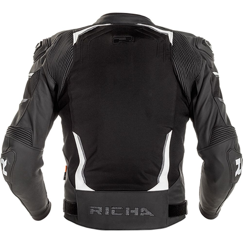 Richa Ballistic Sport Leather Jacket Black/White FREE UK Delivery