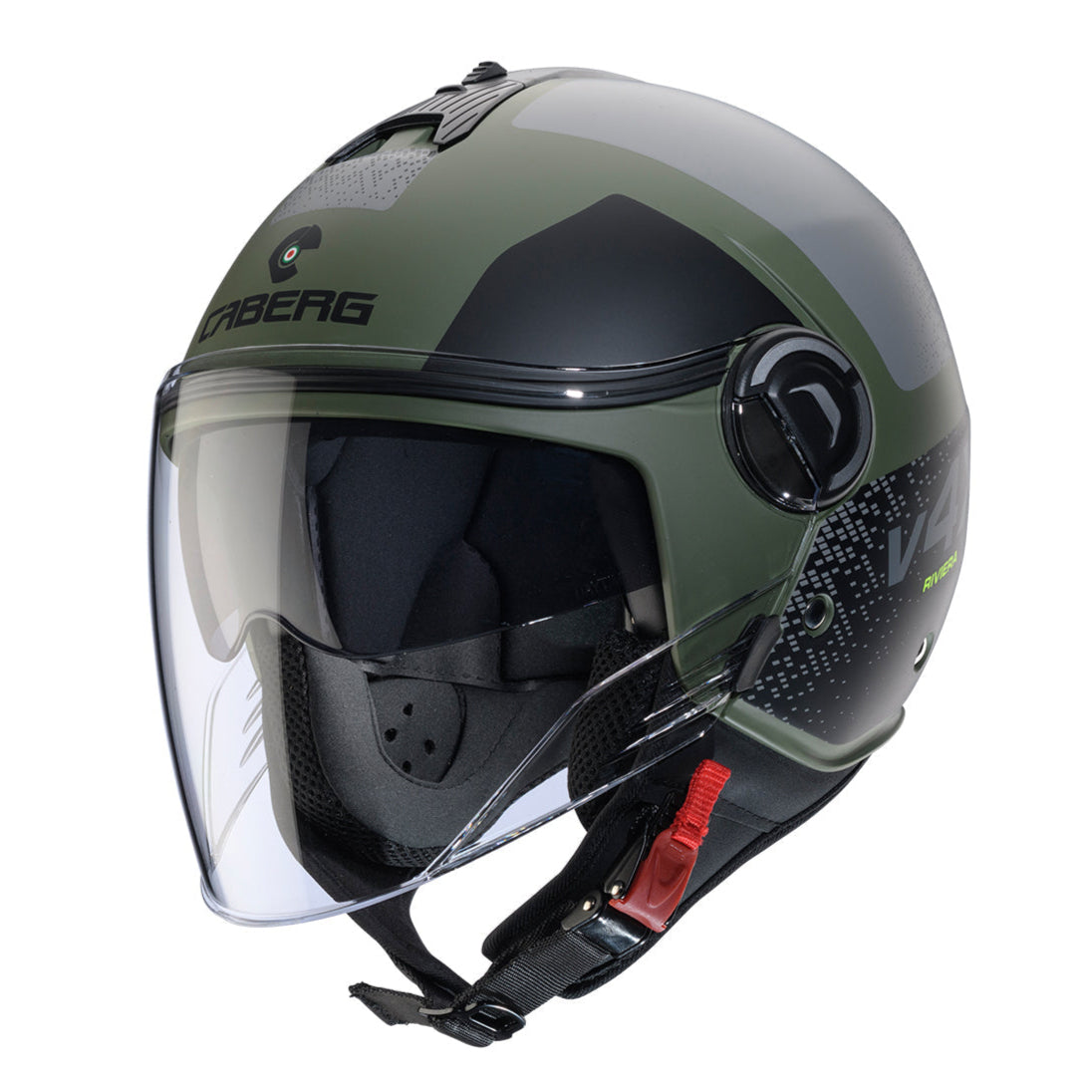 Caberg Riviera V4X Alpha Matt Military Green / Black / Grey