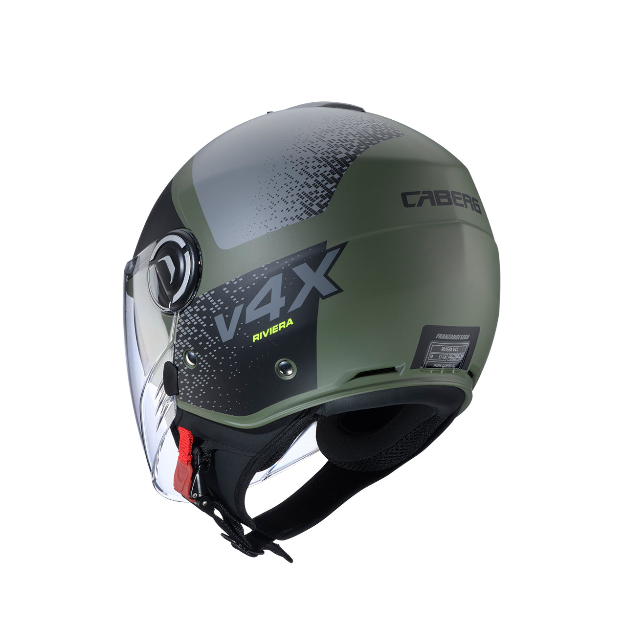 Caberg Riviera V4X Alpha Matt Military Green / Black / Grey