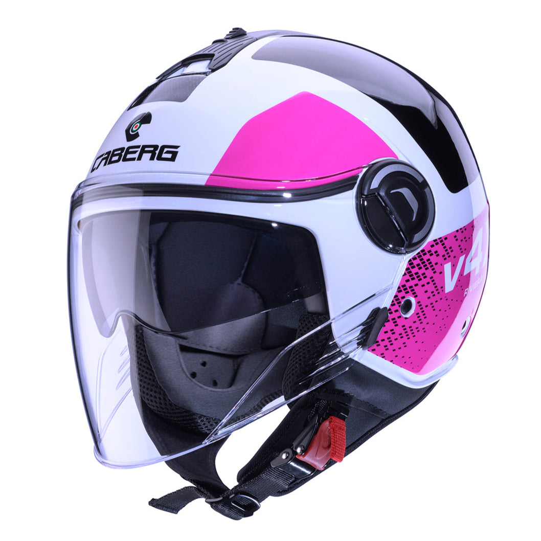 Caberg Riviera V4X Alpha White / Black / Fuchsia