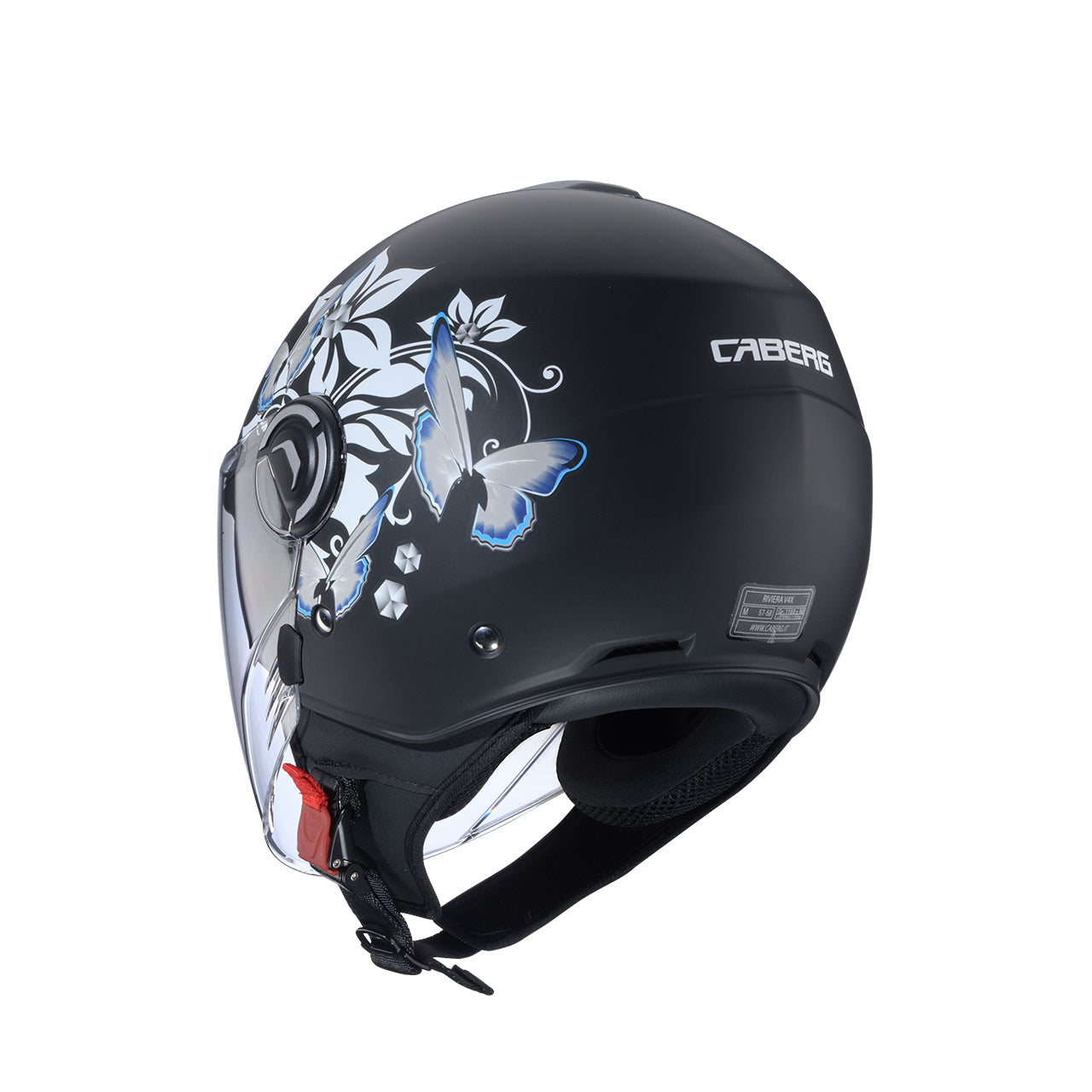 Caberg Riviera V4X Mia Matt Black / White / Grey / Light Blue