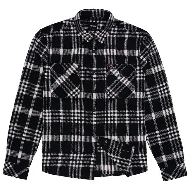 Roeg Blaze Flannel Shirt Black FREE UK Delivery, FREE 365 Day Returns | Moto Central