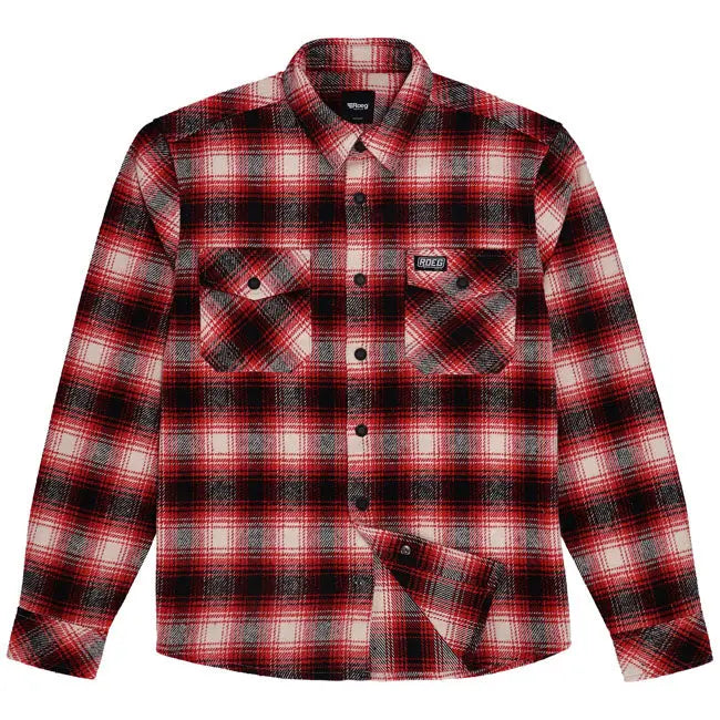 Roeg Blaze Flannel Shirt Red FREE UK Delivery, FREE 365 Day Returns | Moto Central
