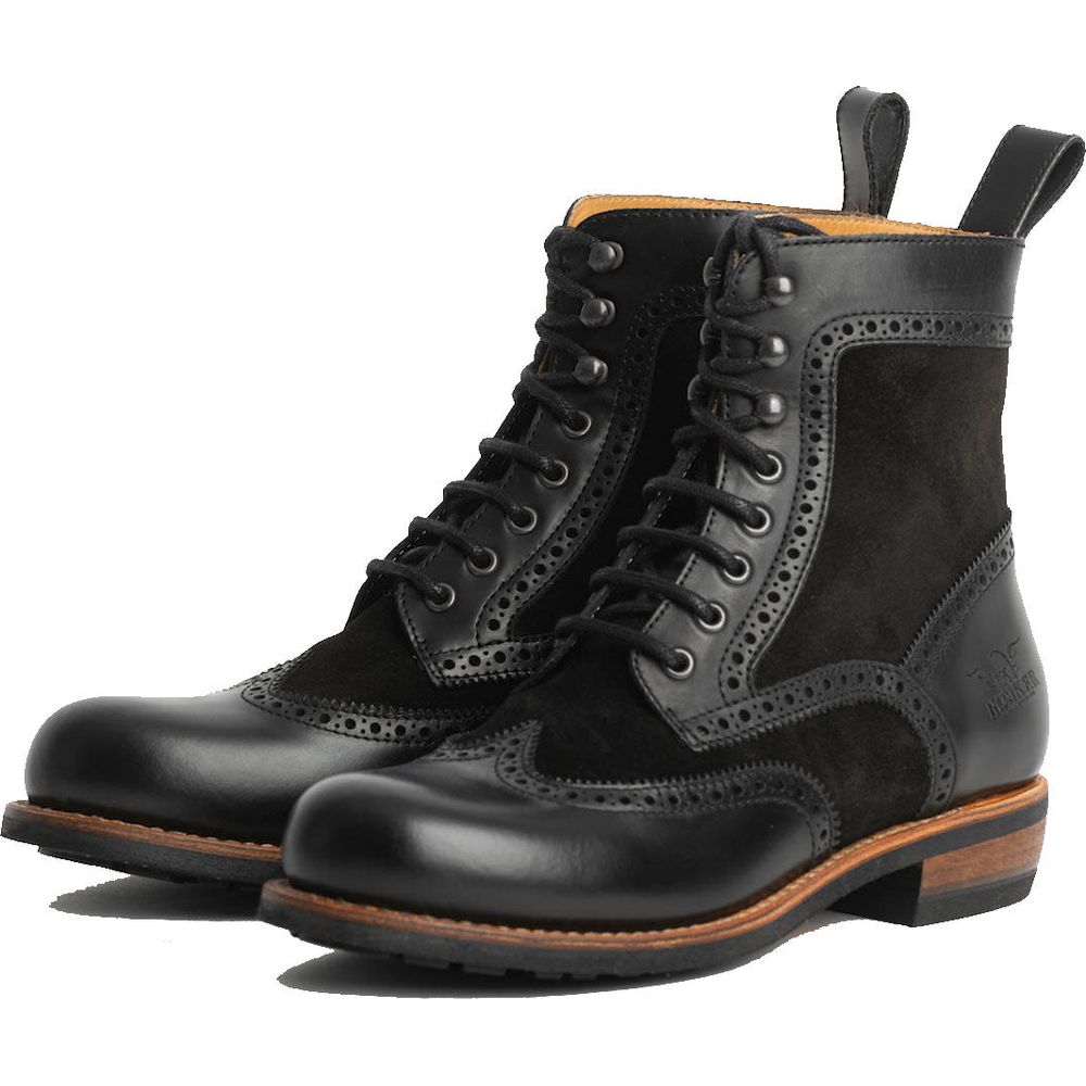 Rokker Frisco Brogue Short Boots Black