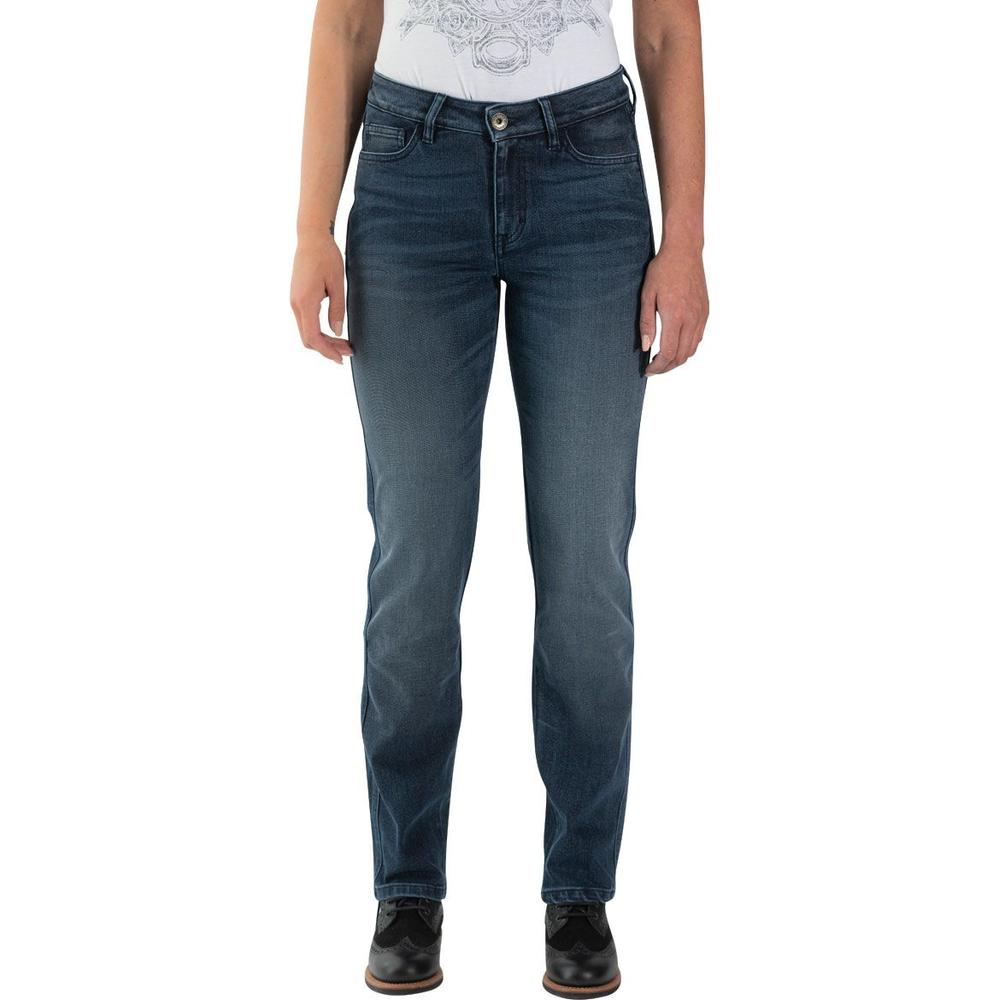 Rokker Rokkertech Ladies Mid-Rise Slim Fit Denim Jeans Blue