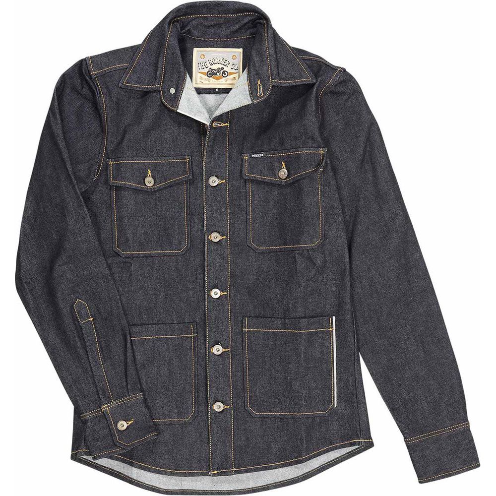 Rokker Selvedge Worker Denim Jacket Black