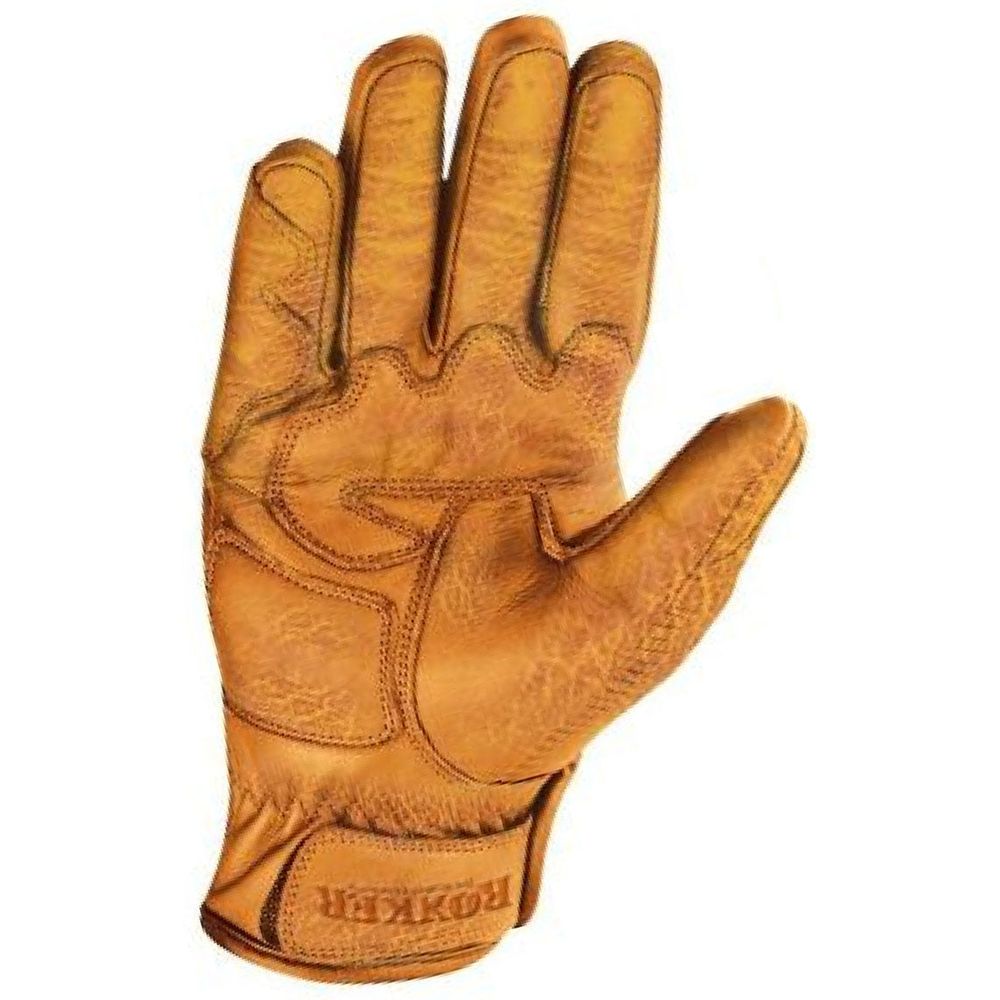 Rokker Tucson Leather Gloves Natural Yellow