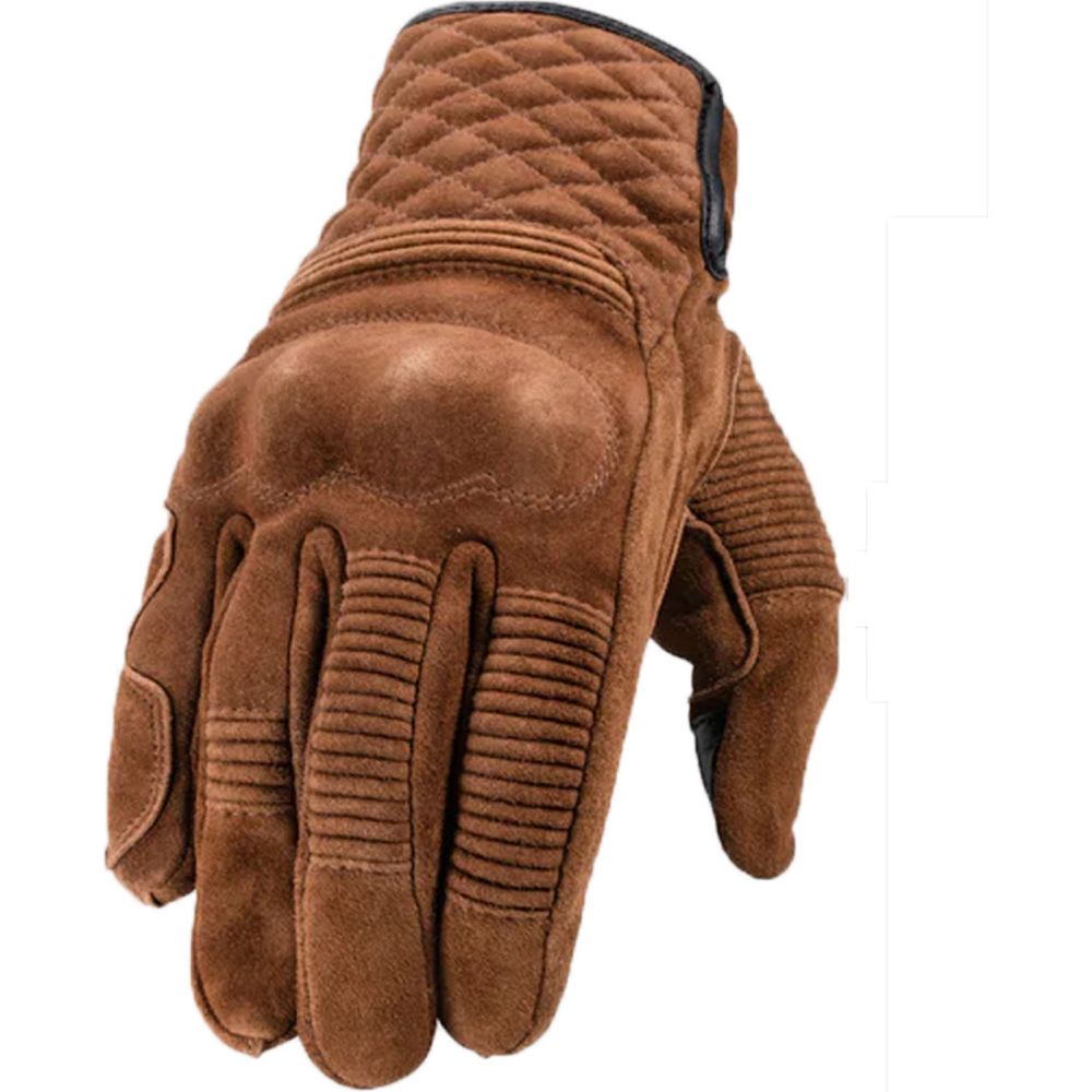 Rokker Tucson Leather Gloves Rough Brown