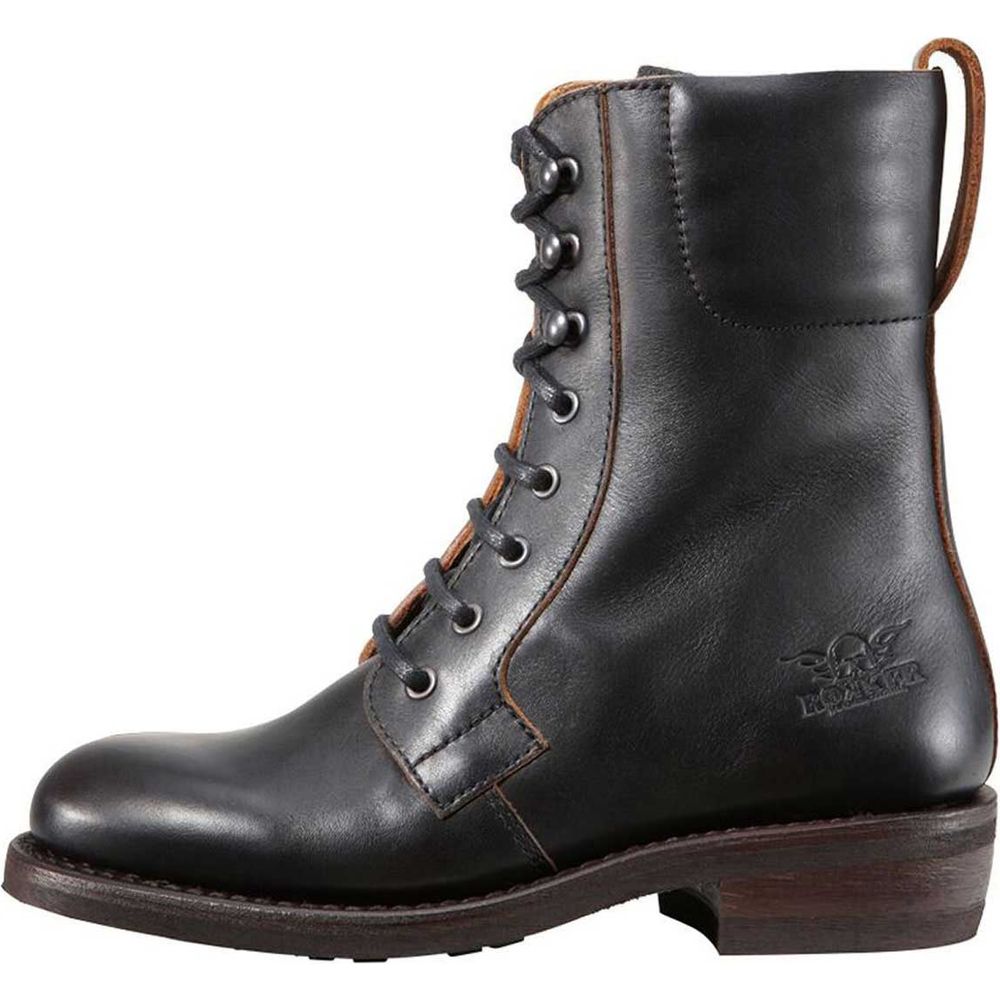 Rokker Urban Racer Ladies Leather Boots Black