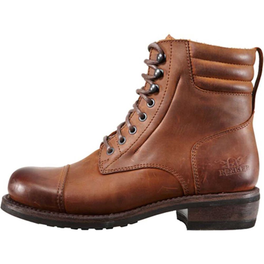 Rokker Urban Racer Leather Boots Brown