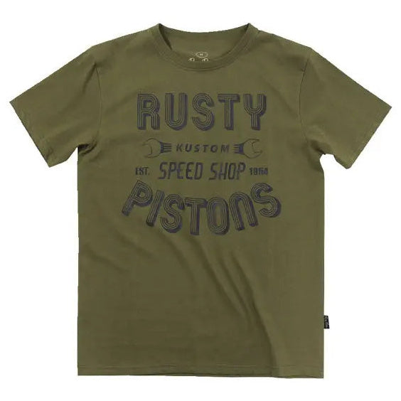 Rusty Pistons Hulton T-Shirt Khaki — front product view