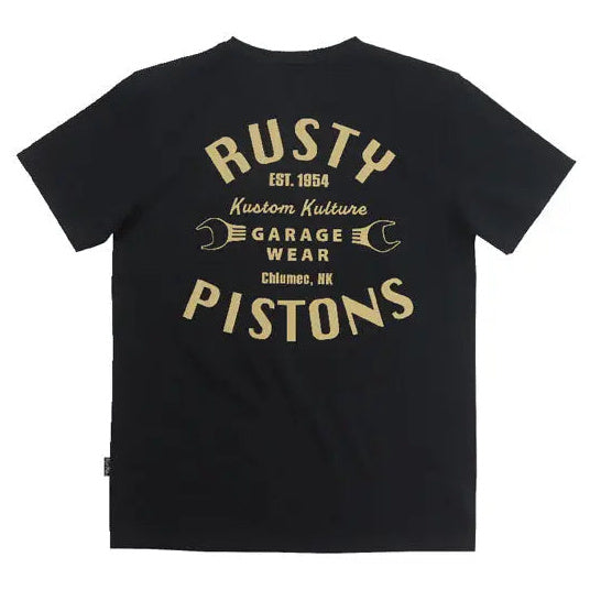 Rusty Pistons Vista T-Shirt Black — rear product view