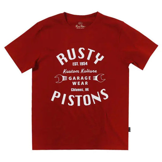 Rusty Pistons Vista T-Shirt Bordeaux — front product view