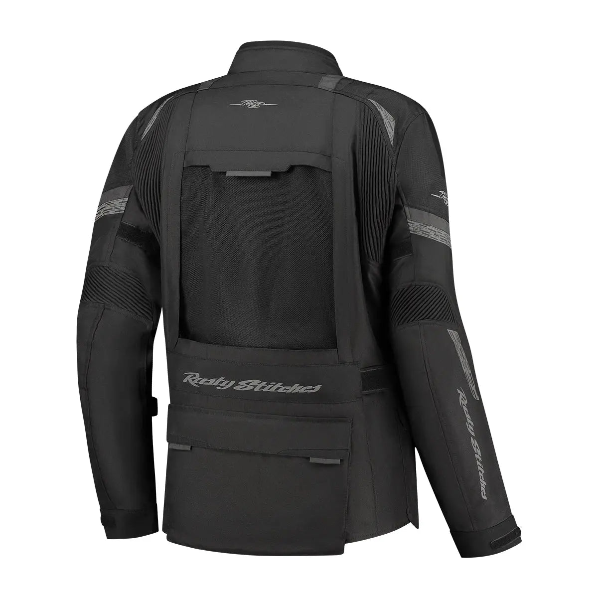 Rusty Stitches Cliff Textile Jacket Black - FREE UK Shipping, FREE 365 Day Returns | Moto Central