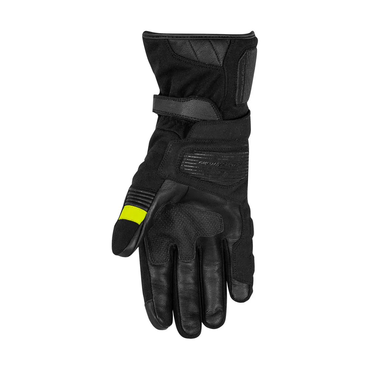 Rusty Stitches Cole Textile Gloves Black / Fluo Yellow - FREE UK Shipping, FREE 365 Day Returns | Moto Central