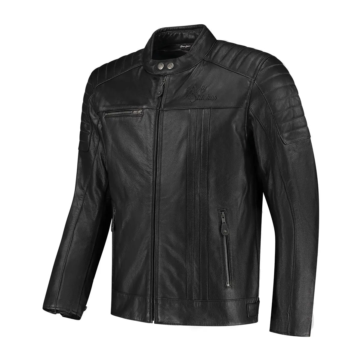 Rusty Stitches Cooper Leather Jacket Black - FREE UK Shipping, FREE 365 Day Returns | Moto Central