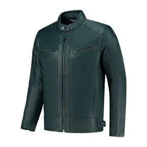 Rusty Stitches Dorian Leather Jacket Dark Petrol - FREE UK Shipping, FREE 365 Day Returns | Moto Central