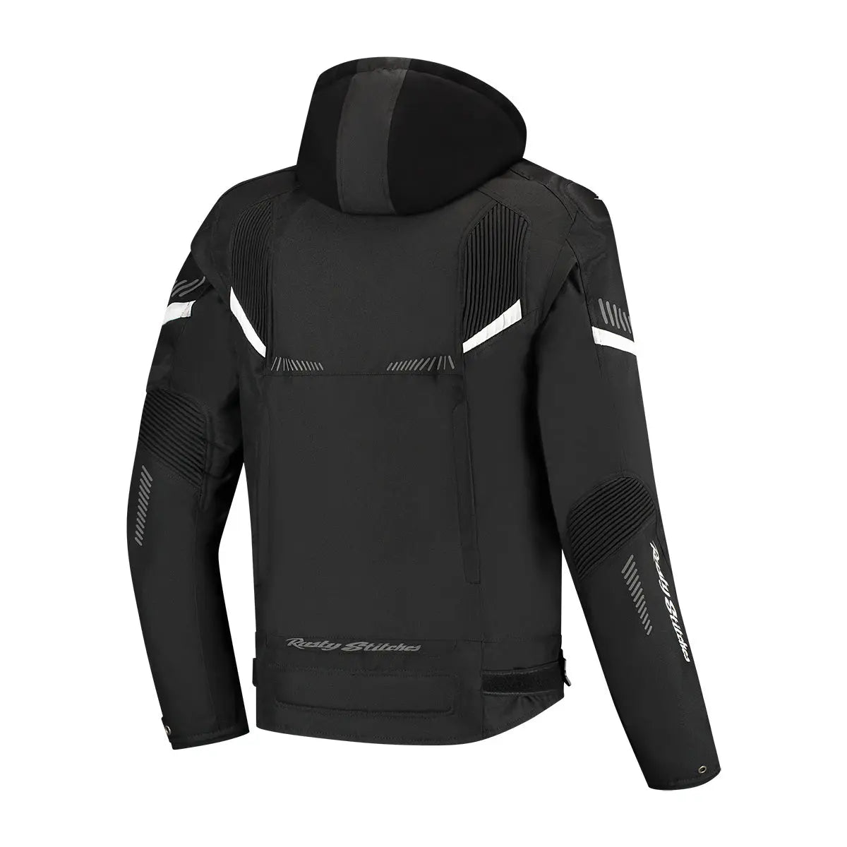 Rusty Stitches Dylan Textile Jacket Black / White - FREE UK Shipping, FREE 365 Day Returns | Moto Central