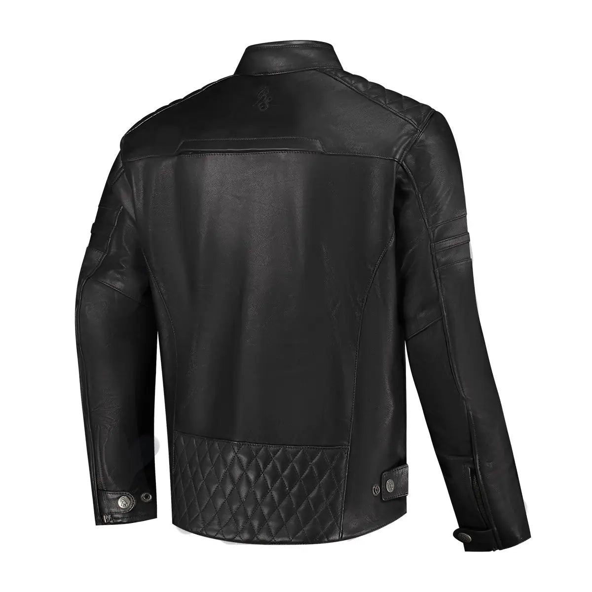 Rusty Stitches Jari V2 Leather Jacket Black - FREE UK Shipping, FREE 365 Day Returns | Moto Central
