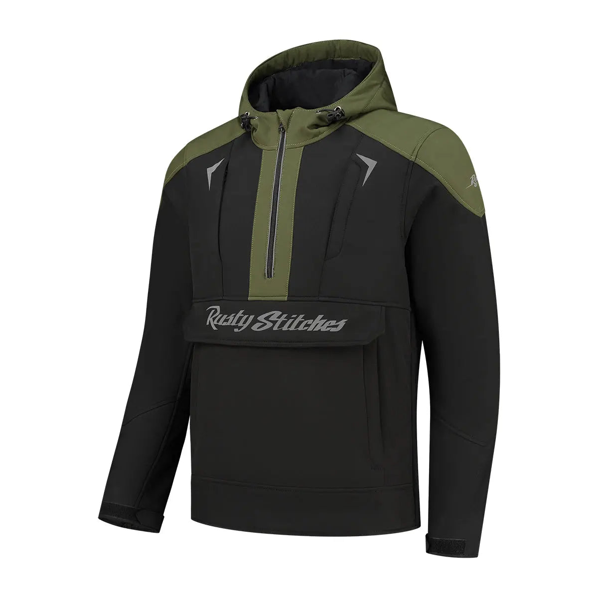 Rusty Stitches Orlando Textile Jacket Black / Green - FREE UK Shipping, FREE 365 Day Returns | Moto Central