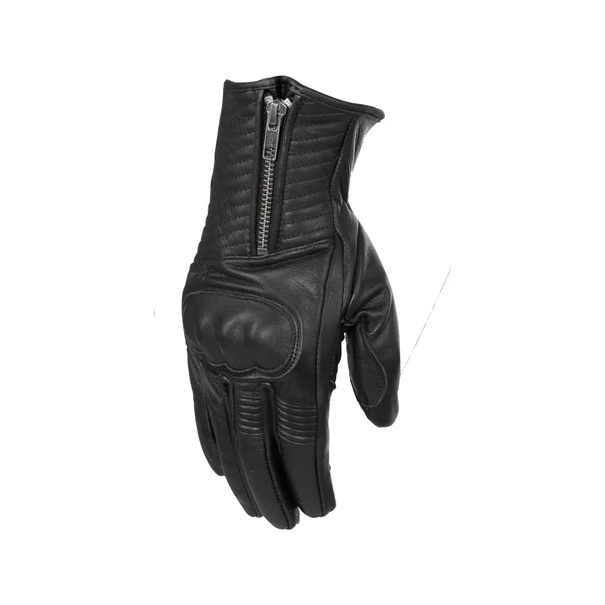 Rusty Stitches Zack Leather Gloves Black - FREE UK Shipping, FREE 365 Day Returns | Moto Central