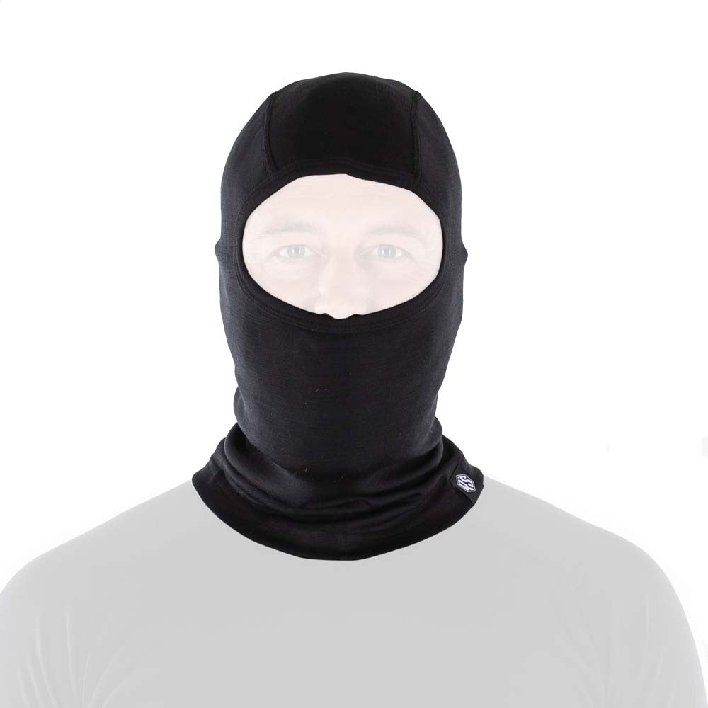 Rusty Stitches Merino 200 Balaclava Black - FREE UK Delivery, FREE 365 Day Returns | Moto Central