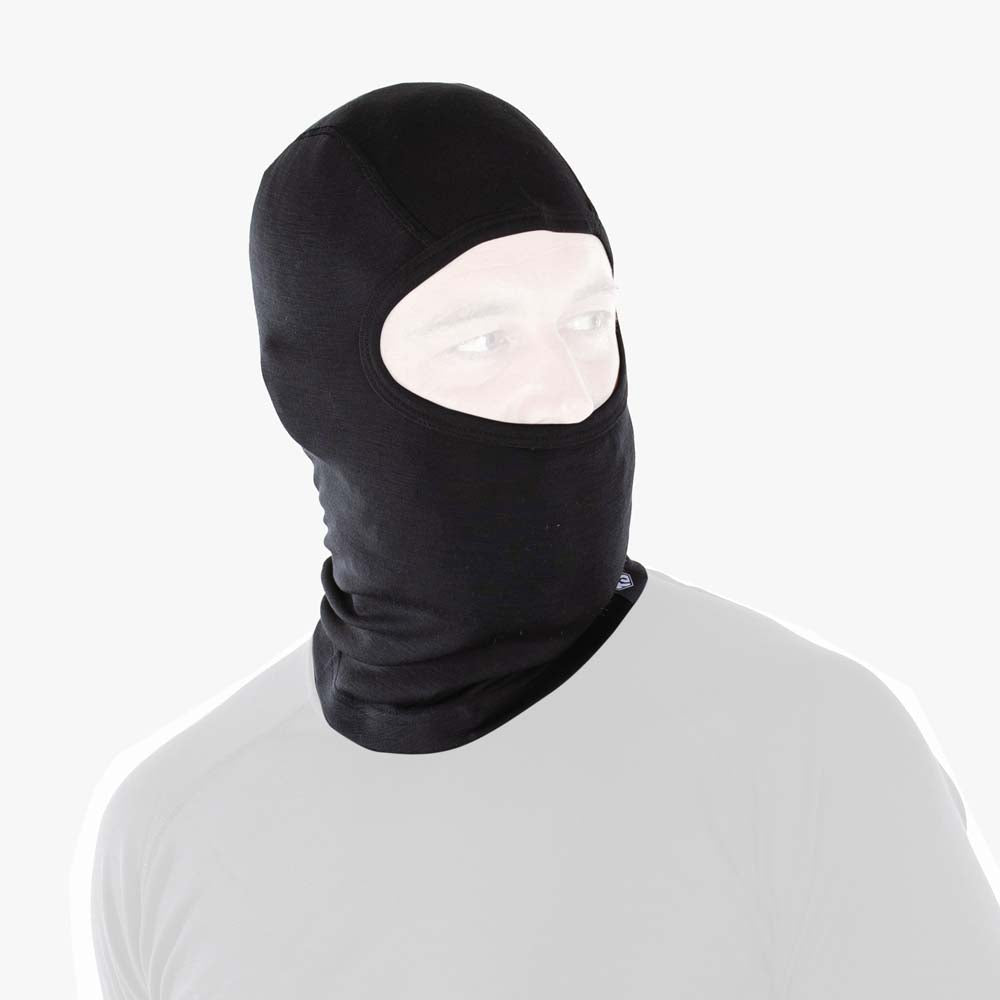 Rusty Stitches Merino 200 Balaclava Black - FREE UK Delivery, FREE 365 Day Returns | Moto Central