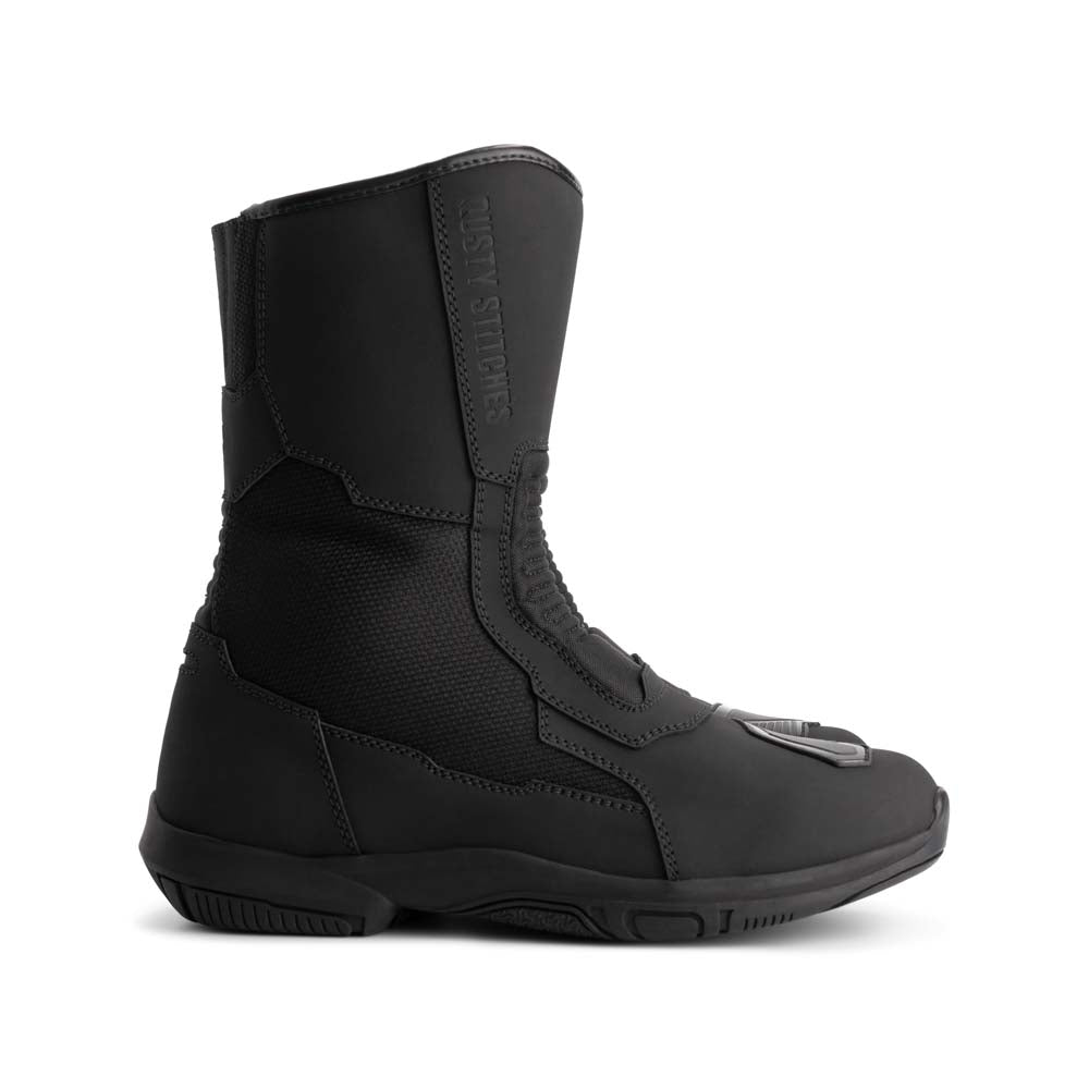 Rusty Stitches Bobby V2 Boots Black - FREE UK Delivery, FREE 365 Day Returns | Moto Central