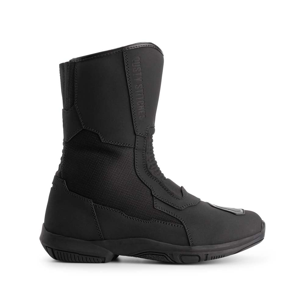 Rusty Stitches Bobby V2 Boots Black - FREE UK Delivery, FREE 365 Day Returns | Moto Central
