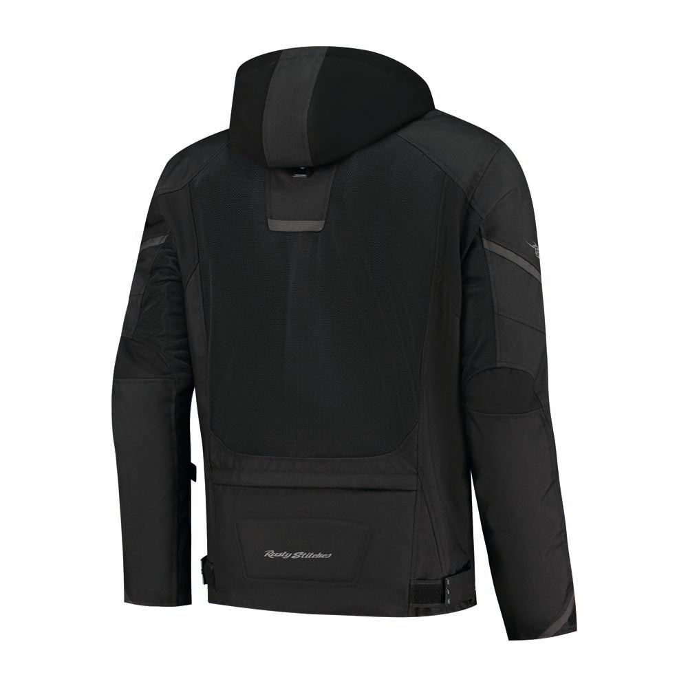 Rusty Stitches Carlo Textile Jacket Black - FREE UK Delivery, FREE 365 Day Returns | Moto Central