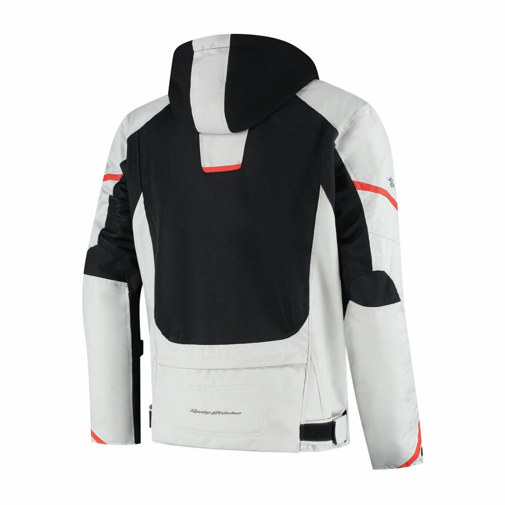 Rusty Stitches Carlo Textile Jacket Light Grey / Black - FREE UK Delivery, FREE 365 Day Returns | Moto Central