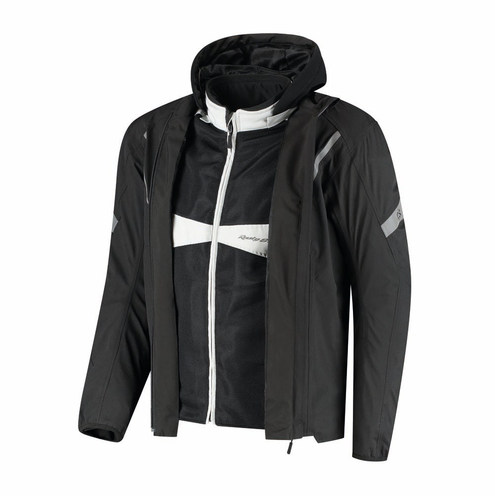 Rusty Stitches Carlo Textile Jacket Light Grey / Black - FREE UK Delivery, FREE 365 Day Returns | Moto Central